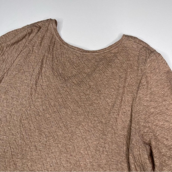JJill Top Tunic Long Sleeve Tan Neutral Minimalist Lagenlook Office Career Brown - Picture 7 of 14